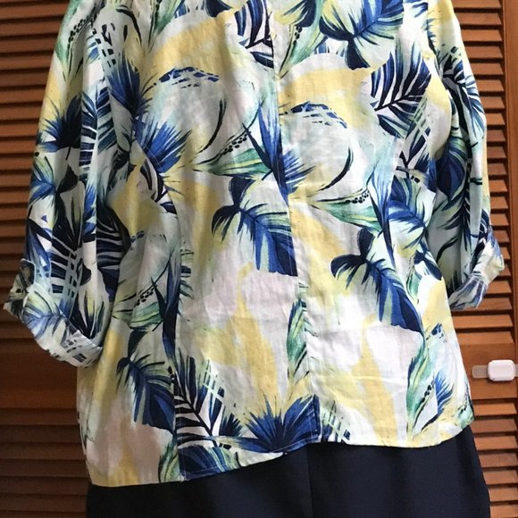 Womens Chico's (XL) Linen Tropical Cardigan - Picture 5 of 6